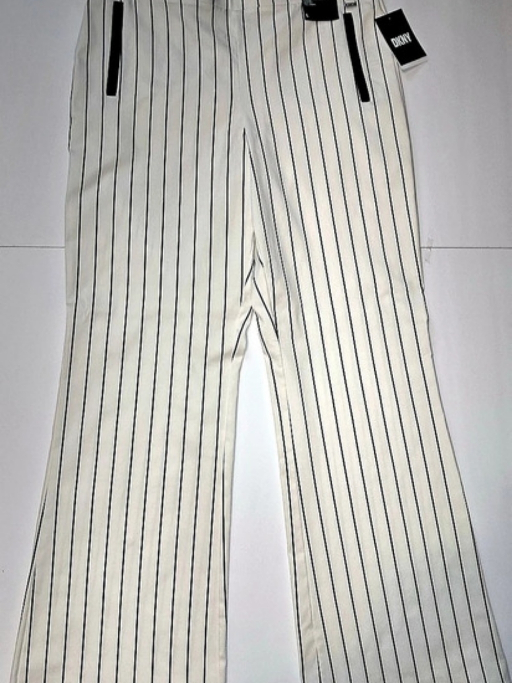 DKNY Wide Leg Striped Pants in White & Black NWT